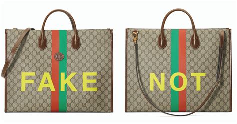 gucci fake not|Gucci Puts an Irreverent Spin on its Logo With the Fake Not Motif.